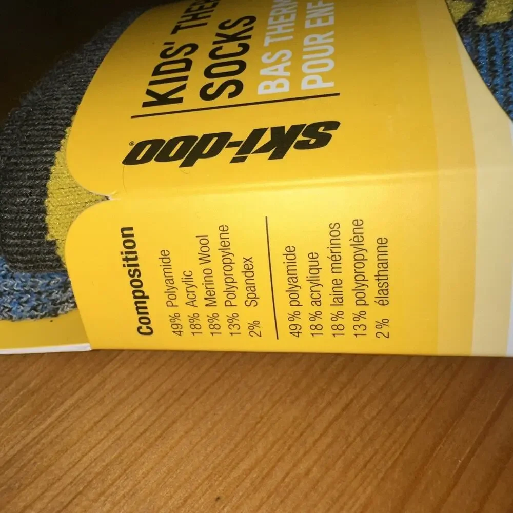 Ski Doo Youth S/M Thermal Socks Unisex Made Italy BRP 2021 NOS Merino Wool Blend
